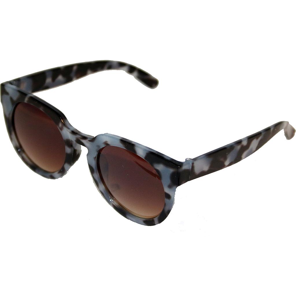 Dame solbrille grå-blå leopard med brune glas