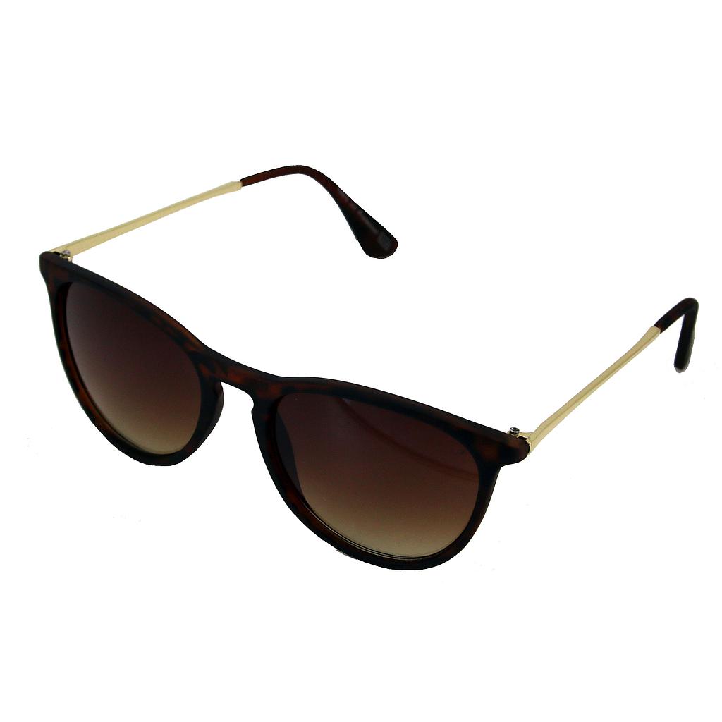 Dame solbrille mat leopard med graduerede brune glas