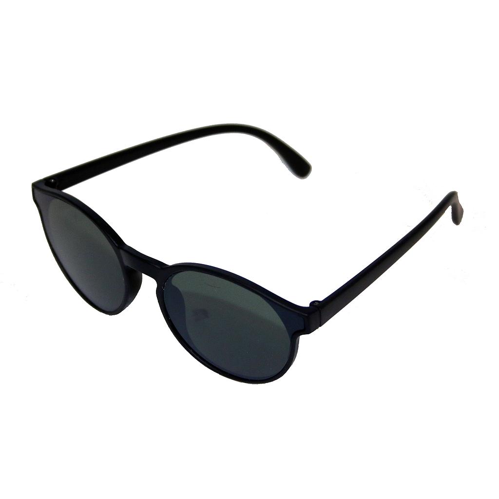 Women's sunglasses matte black finish with green lenses