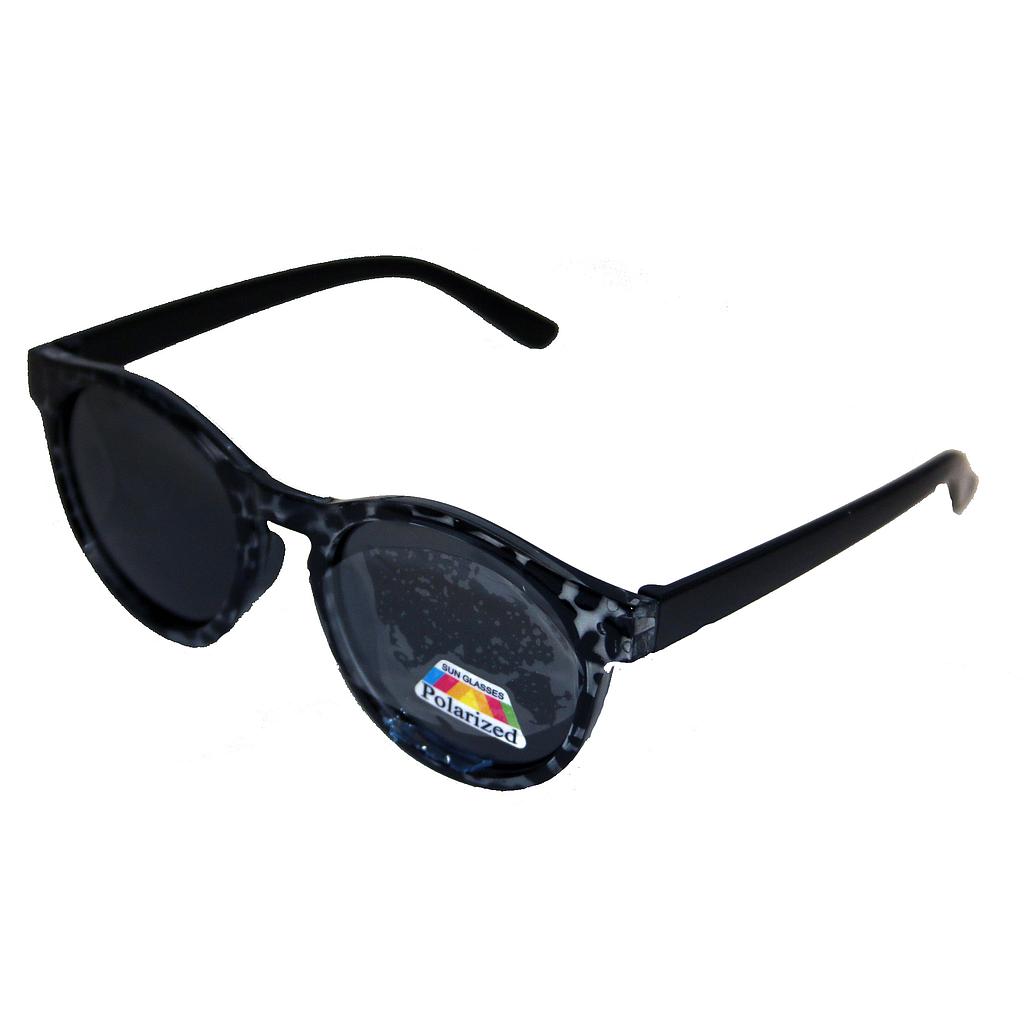 Women's sunglasses semi-transparent black with polarized black lenses