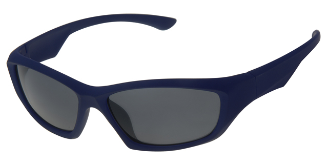 Childrens sunglass navy blue sport with solid smoke lenses