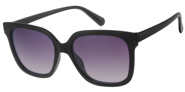 Blank sort pige solbrille med gradueret sorte glas