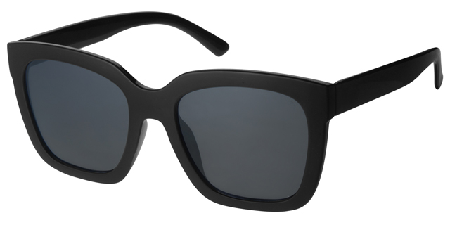 Sort solbrille med sorte glas