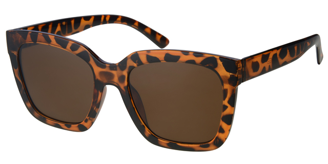Brun leopard med brune glas