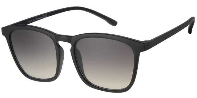 Sunglass matt black with green lenses