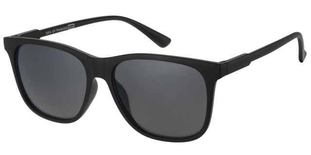 Sunglass matt black with smoke solid lenses