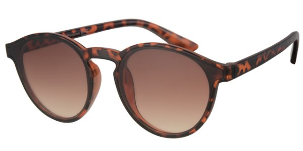 Solbrille brun leopard med graduerede brune glas