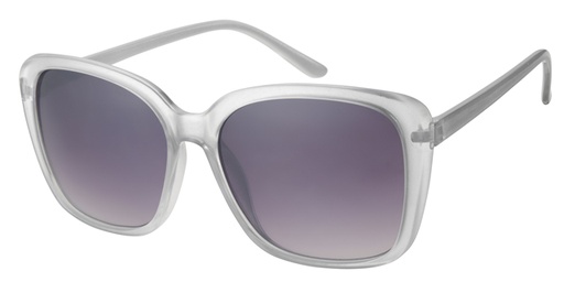 Sunglass transparent outside pearl silver inside with gradient black lenses