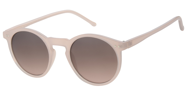 Sunglass milky pink with silver decoration, brown up and pink down lenses