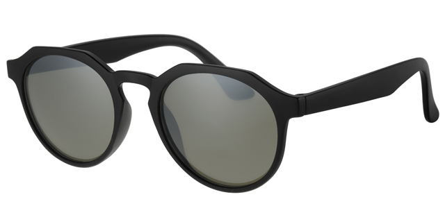 Sunglass matt black with gradient green lenses