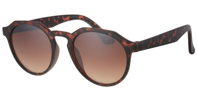 Sunglass matt orange demi with gradient brown lenses