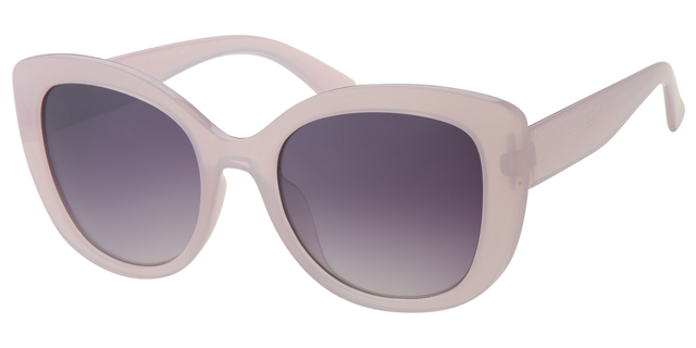 Sunglass milky pink with gradient smoke lenses