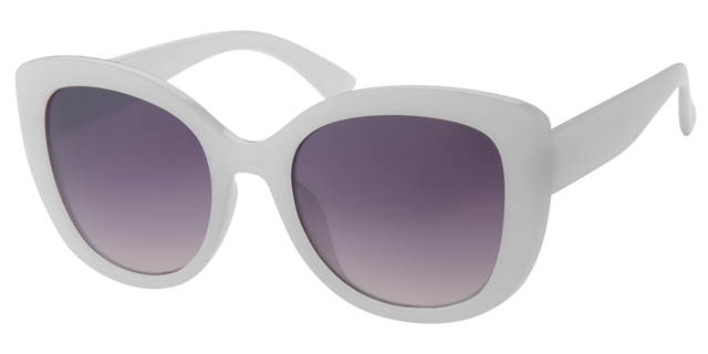 Sunglass milky white with gradient smoke lenses