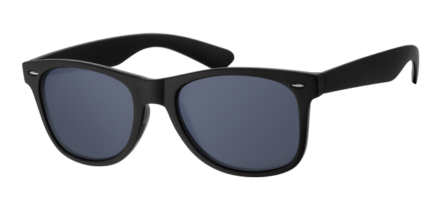 Sunglass classical matt black with smoke solid lenses