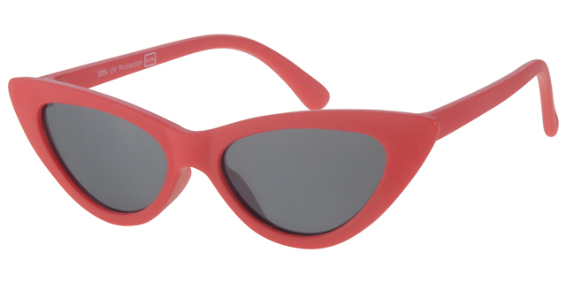 Childrens suglass red with smoke solid lenses