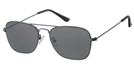 Classical sunglass for gents gun frame and solid smoke lenses