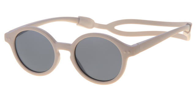 Childrens sunglass TPE frame nude belt and solid smoke lenses