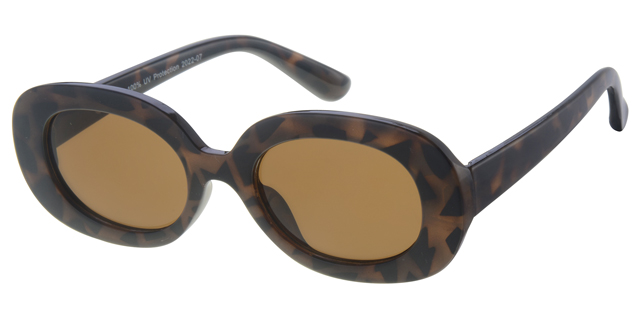 Childrens sunglass brown demi with brown lenses