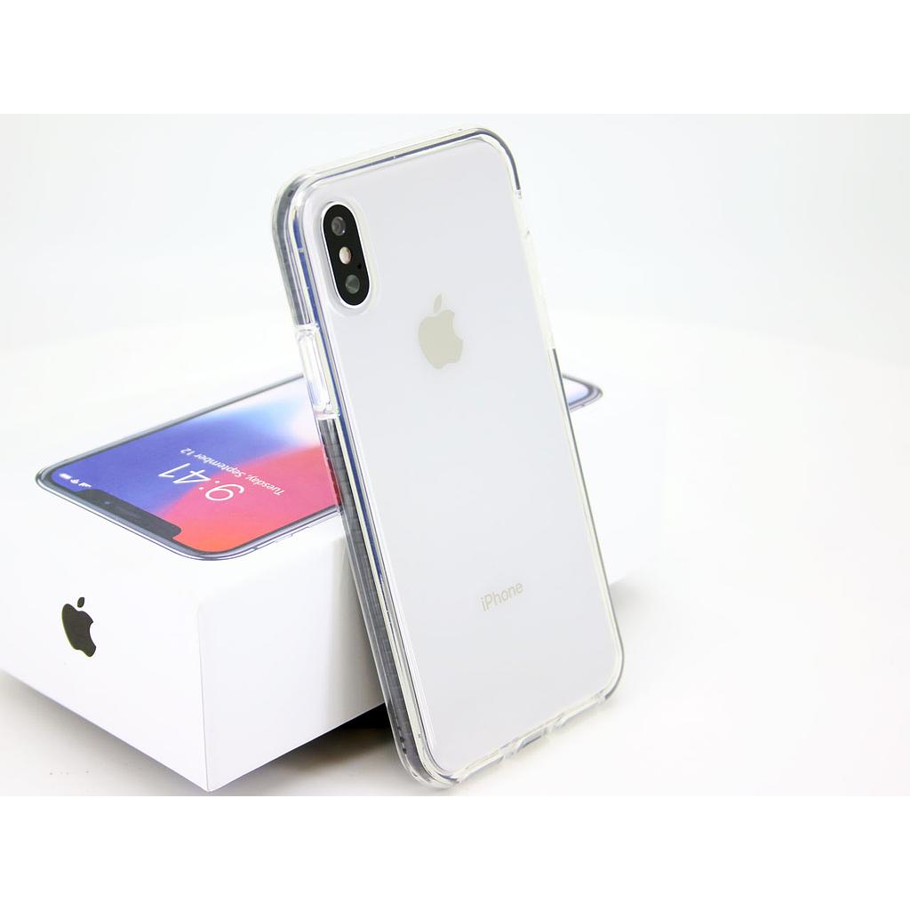 IPHONE 10-10S TRANSPERANT COVER MED SORT BUMPER INDENI