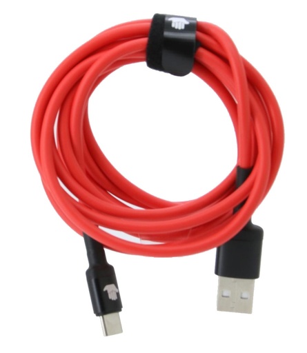 [805744] USB-C to USB A cable 2.0 meters red with black connectors