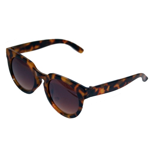 [404150-60727] Dame solbrille blank leopard med brune glas