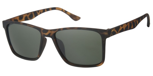 [404248-20222] Classic matte tansperant leopard brown men's sunglasses with dark lenses