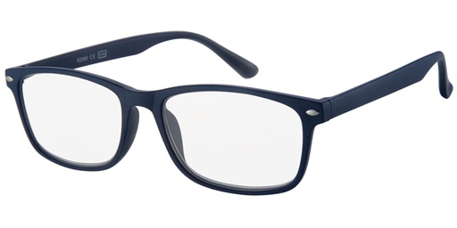 X-reader Reading glass matt dark blue frame with silver decoration