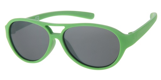 [505059-12006] Childrens sunglass matt green with smoke solid lenses