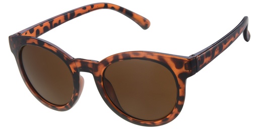 [505096-16022] Børne Solbrille brun leopard med brune glas
