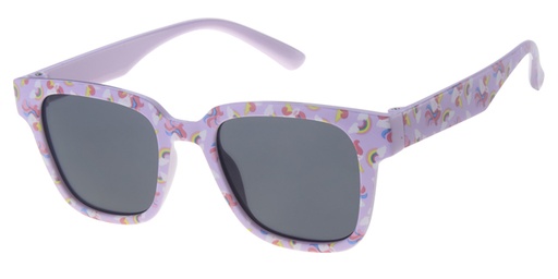 [505126-26023] Childrens sunglass lilac, unicorn paper transfer, smoke solid lenses