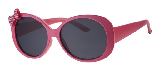 [505135-26011] Childrens sunglass pink, red/white bow solid smoke lenses