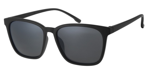 [404306-40439] Matt black sunglass with smoke solid lenses