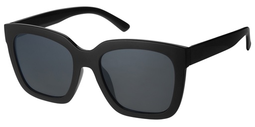 [404318-60796] Black sunglass with smoke solid lenses