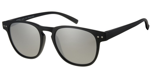 [404342-40429] Sunglass matt black with smoke silver mirror lenses