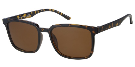 [404350-40445] Solbrille gul leopard med brune glas