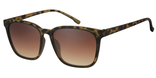 [404359-40427] Solbrille gul leopard med brune graduerede glas