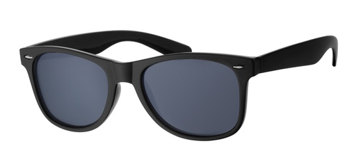 [404370-40348] Sunglass classical shiny black with smoke solid lenses