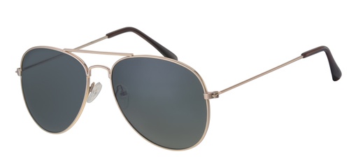 [404373-30136] Solbrille klassisk guld pilot brille med grønne glas