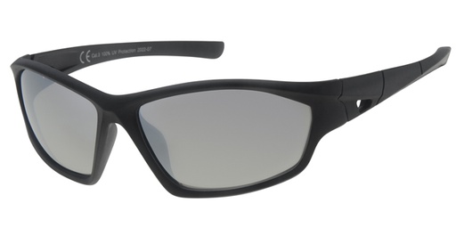 [404376-70163] Sunglass sport with rubber touch frame and silver revo lenses