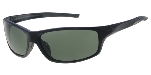 [404379-70164] Sunglass sport with matt black frame and green solid lenses