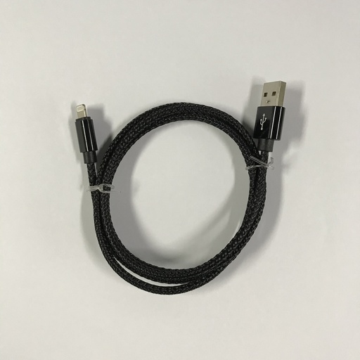 [805173] Iphone to USB A Braided Black 2 meter 2,4 amp