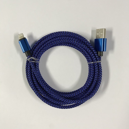 [805175] Iphone  to USB A cable blue braided 2.0 meter 2,4 ampere