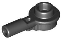 LEGO - Black Bar 1L with Round Plate