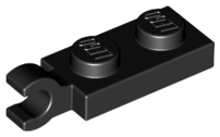 LEGO - Black Plate 1 x 2 with Clips