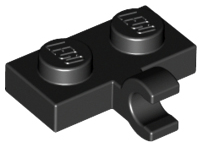 LEGO - Black Plate 1 x 2 with Clips