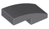 LEGO - Dark Bluish Gray Curved Slope 2 x 1 x 2/3