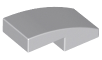 LEGO - Light Bluish Gray Curved Slope 2 x 1 x 2/3