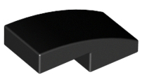 LEGO - Black Curved Slope 2 x 1 x 2/3