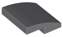 LEGO - Dark Bluish Gray Curved Slope 2 x 2 x 2/3
