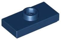 LEGO - Dark Blue Plate 1 x 2 with Groove